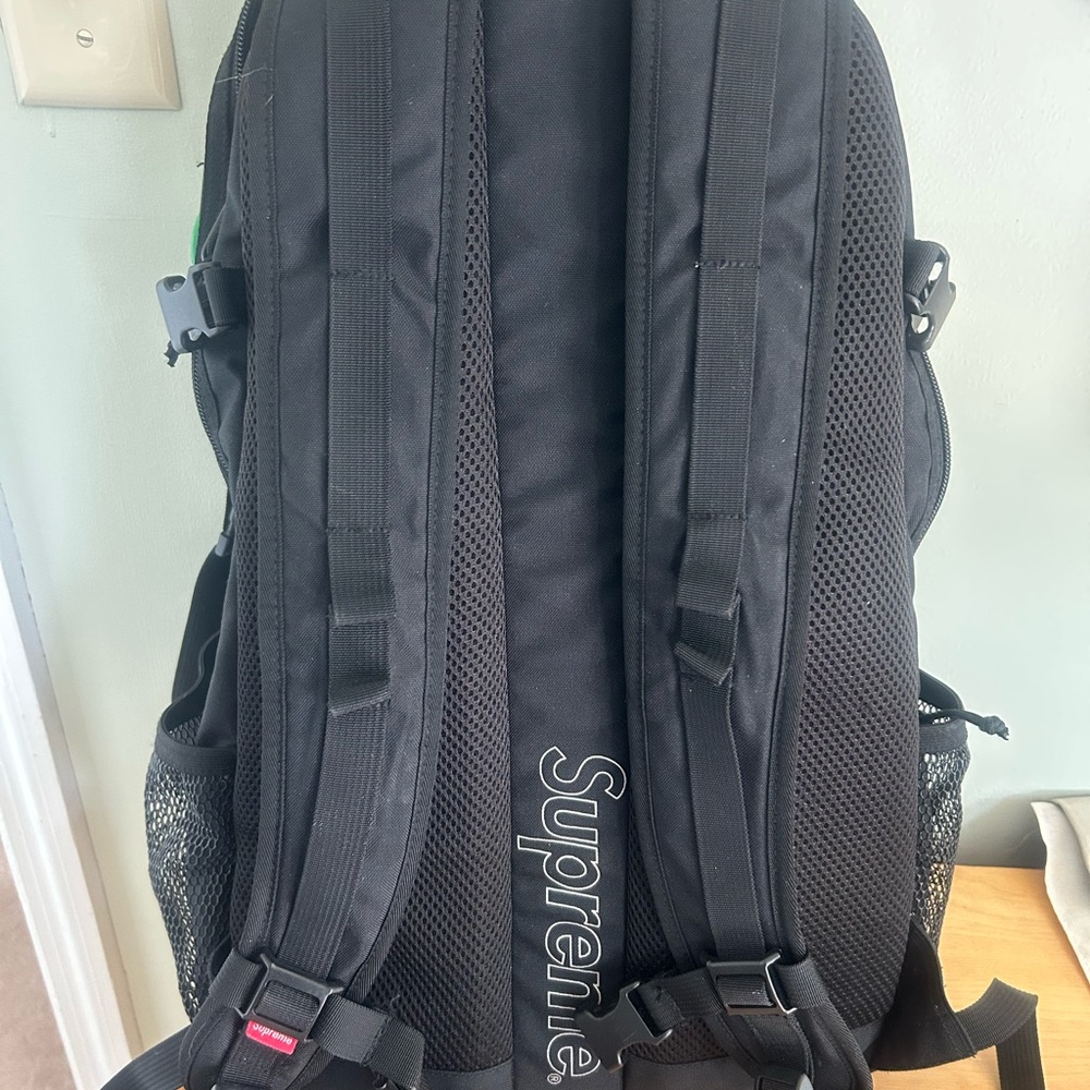 Supreme Black Reflective Backpack Durable Design - image 3
